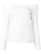L Agence Off-shoulder Top, Women's, White, Viscose/spandex/elastane