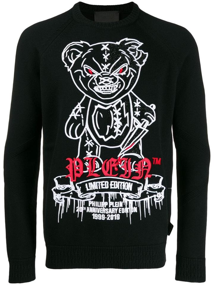 Philipp Plein Embroidered Jumper - Black