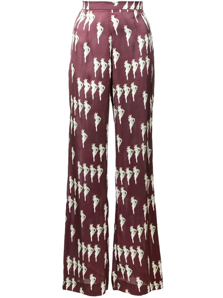 Jill Stuart Electra Print Trousers - Red