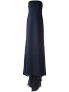 Brunello Cucinelli Pinstripe Strapless Gown