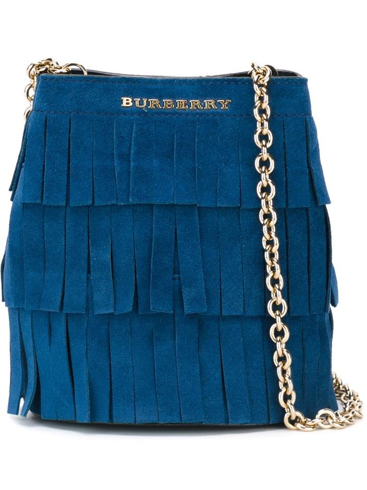 Burberry Fringe Bucket Cross Body Bag