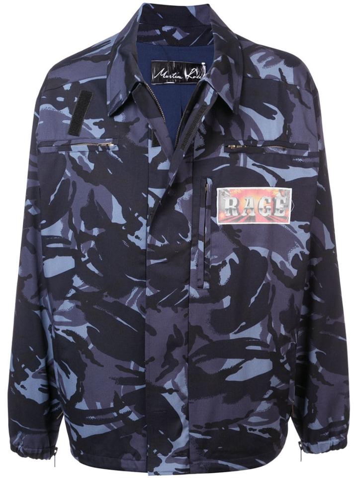 Martine Rose Rage Camouflage Print Jacket - Blue