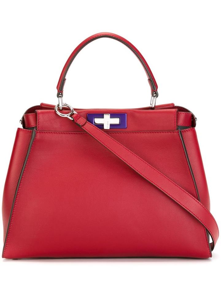 Fendi 'peekaboo' Tote, Women's, Red