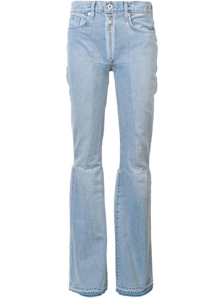 Off-white Flared Jeans, Women's, Size: 27, Blue, Cotton