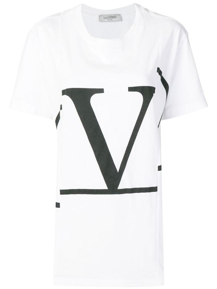 Valentino Deconstructed Vlogo T-shirt - White