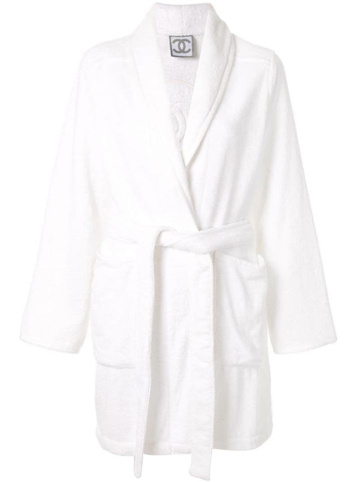 Chanel Pre-owned Bathrobe Style Coat - White