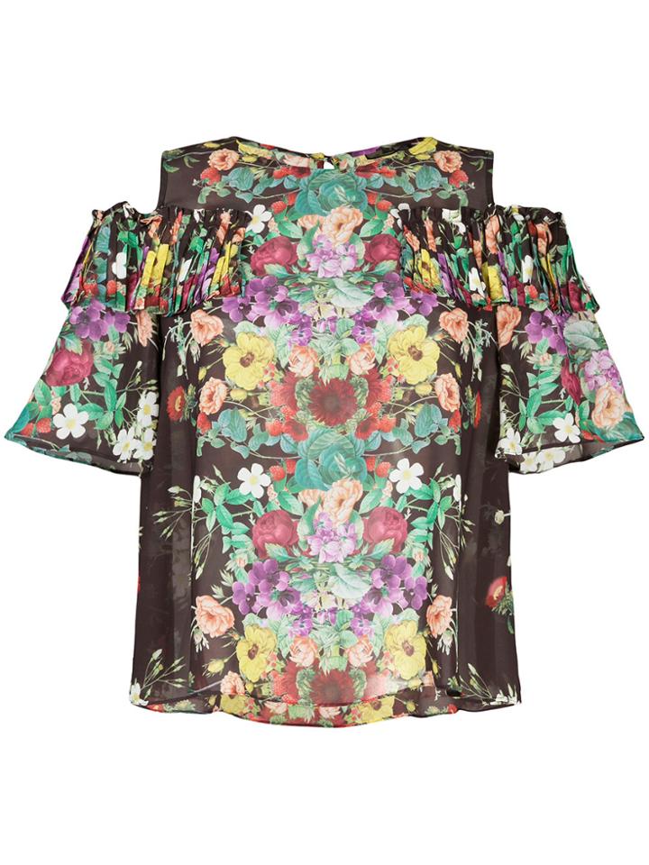 Aula Floral Print Blouse - Brown