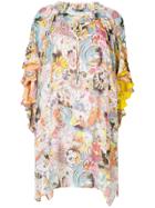 Tsumori Chisato Contrast Print Asymmetric Dress - Multicolour