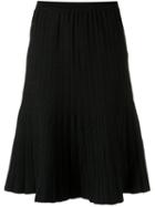 Egrey Knit Flared Skirt, Women's, Size: Medium, Black, Viscose