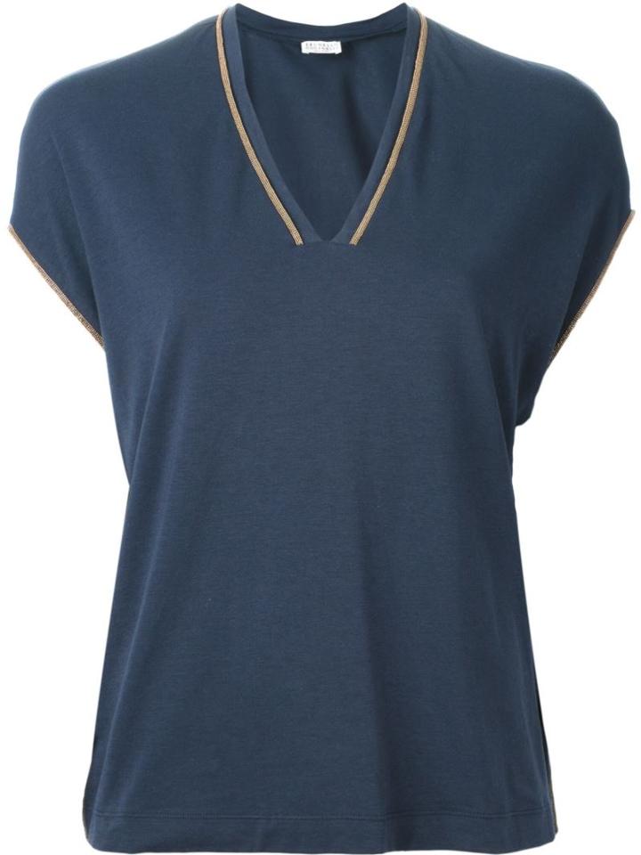 Brunello Cucinelli Chain Trimmed T-shirt