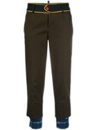 Dsquared2 Utilitarian Trousers With Denim Cuffs - Green