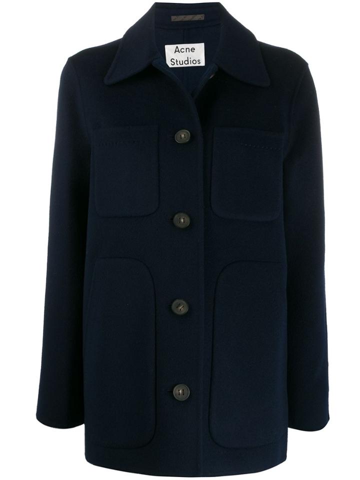 Acne Studios Overshirt Coat - Blue