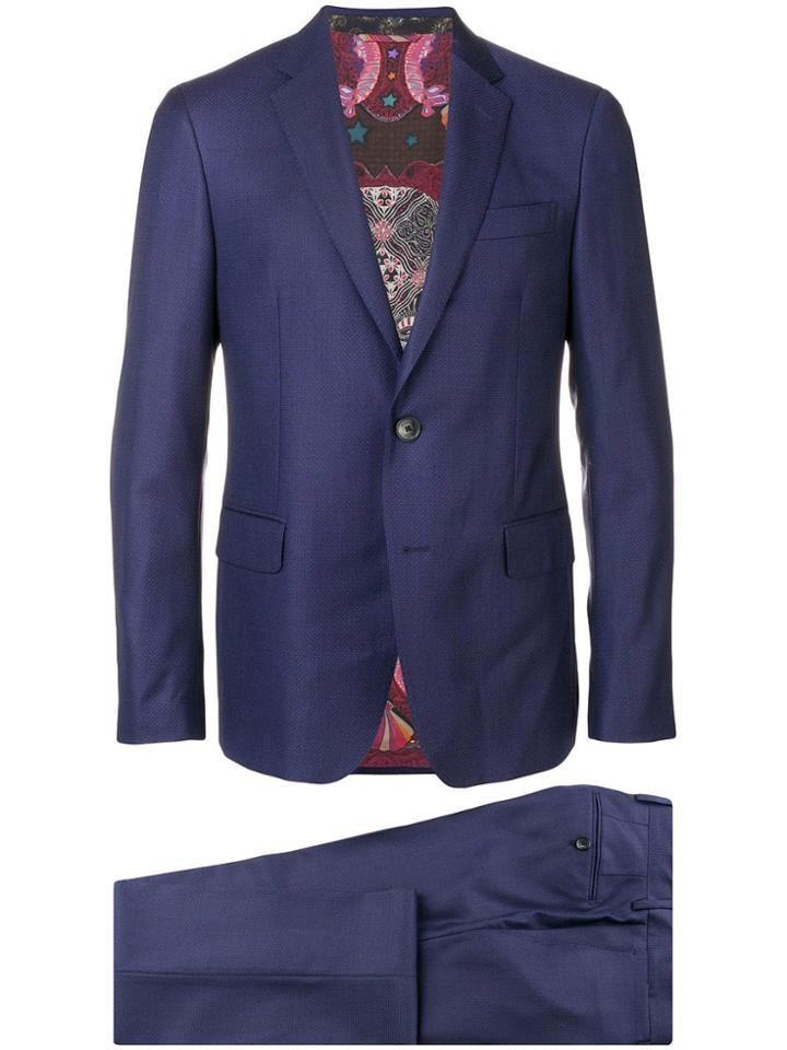 Etro Semi Traditional Suit - Blue