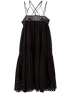 Plein Sud Crisscross Strap Dress, Women's, Size: 40, Black, Cotton