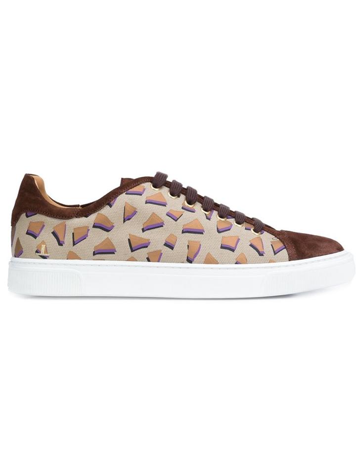 Louis Leeman Stamped Low Top Sneakers