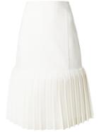 Jacquemus Pleated Midi Skirt - White