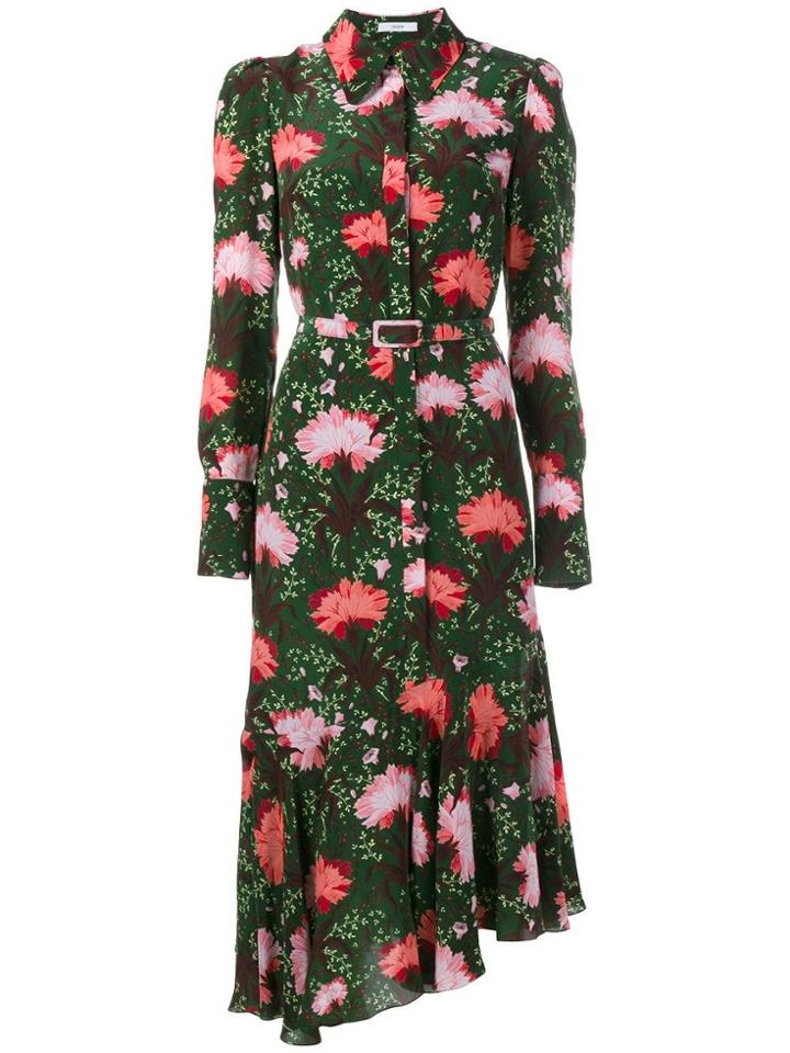 Erdem Floral Print Shirt Dress - Green