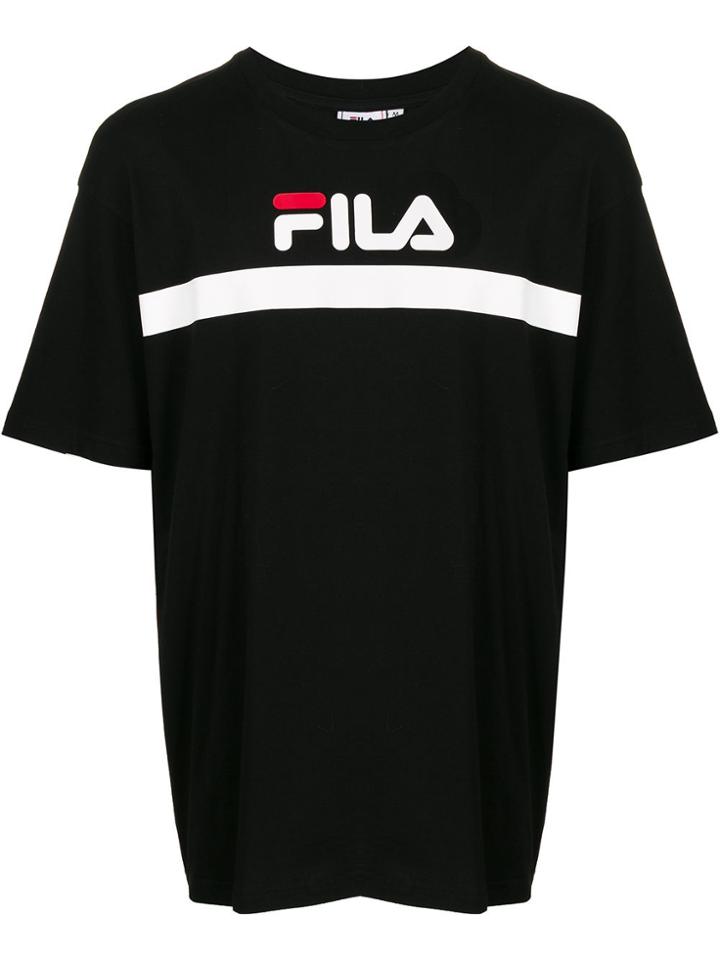 Fila Relaxed-fit Logo Print T-shirt - Black