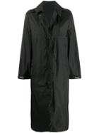 Moncler Logo Oversized Coat - Black