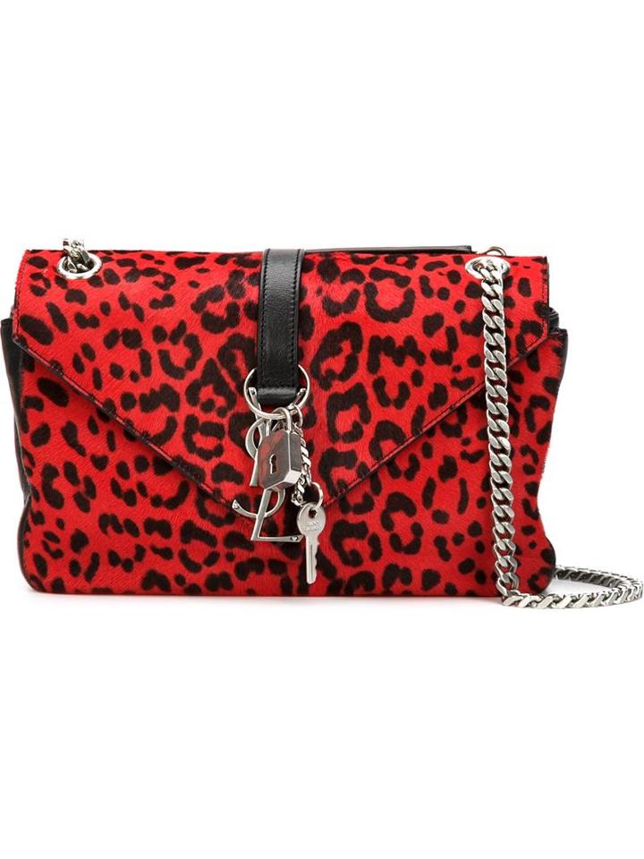 Saint Laurent Baby 'punk Monogram' Satchel, Women's, Red