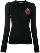 Dolce & Gabbana Sacred Heart Patch Cardigan - Black