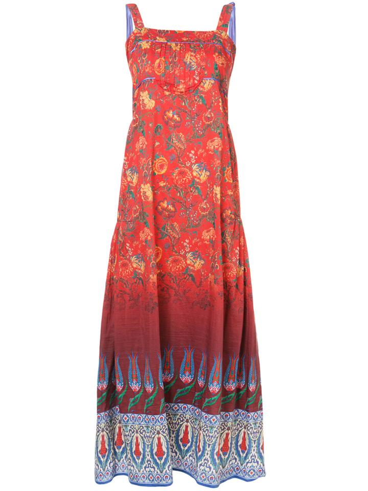 Warm Leela Long Dress - Red