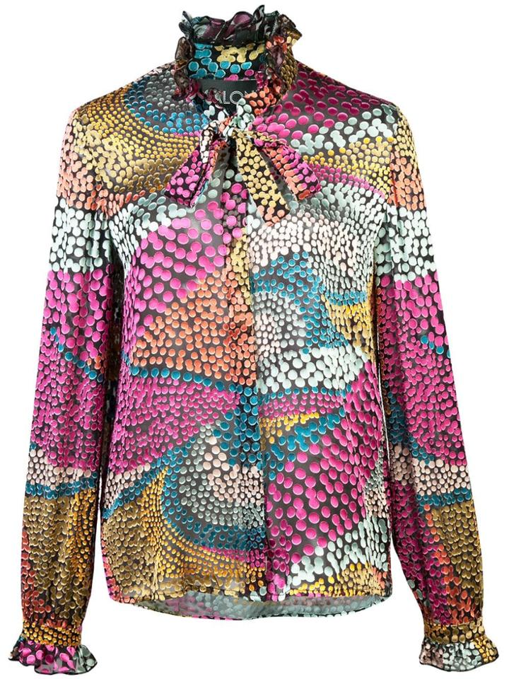 Saloni Tie Neck Printed Blouse - Multicolour
