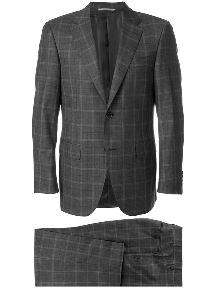 Canali Plaid Two-piece Suit - Grey