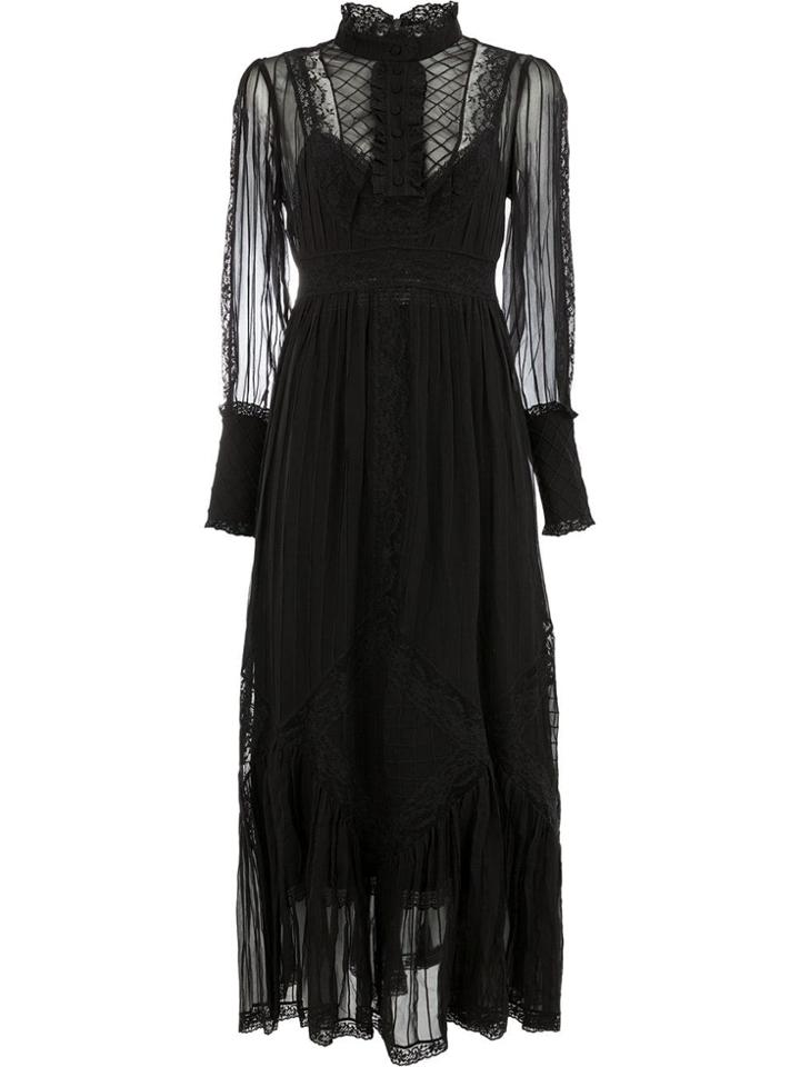 Zimmermann Stand-up Collar Dress - Black