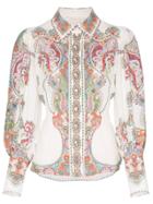 Zimmermann Ninety-six Balloon-sleeved Paisley Print Blouse - White
