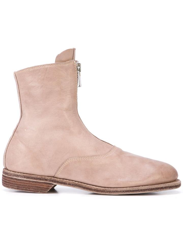 Guidi Front Zip Boots - Neutrals