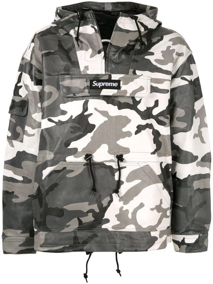 Supreme Snow Camouflage Hooded Jacket - Black