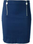 Jean Paul Gaultier Vintage Mini Pencil Skirt, Women's, Size: 42, Blue
