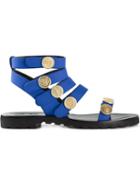 Kenzo Coins Sandals, Women's, Size: 39, Blue, Goat Skin/rubber