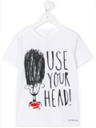 Burberry Kids 'use Your Head' T-shirt, Boy's, Size: 10 Yrs, White