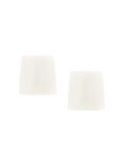Monies Square Clip-on Earrings - White