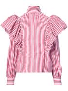 Jill Stuart Olga Striped Shirt - Red