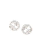 Lara Bohinc Stenmark Solar Stud Earrings, Women's, Metallic, Rhodium Plated Sterling Silver