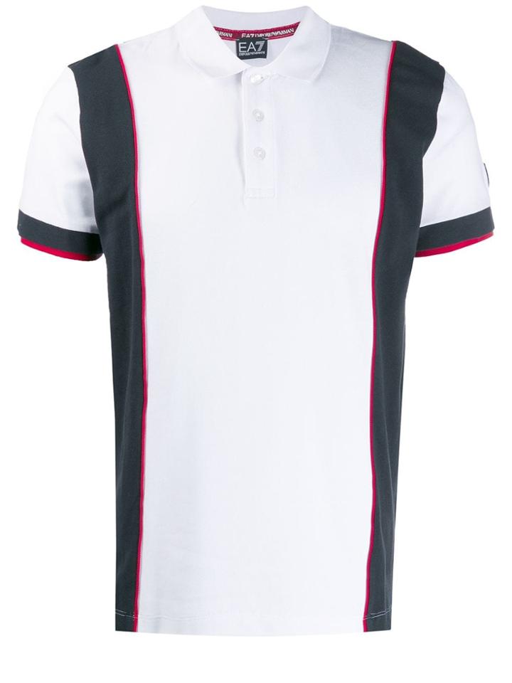 Ea7 Emporio Armani Rear Logo Polo Shirt - White