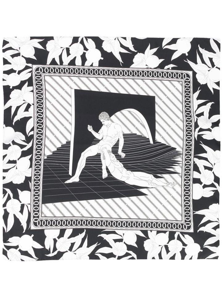 Cédric Charlier Greek Statue Print Scarf - Black