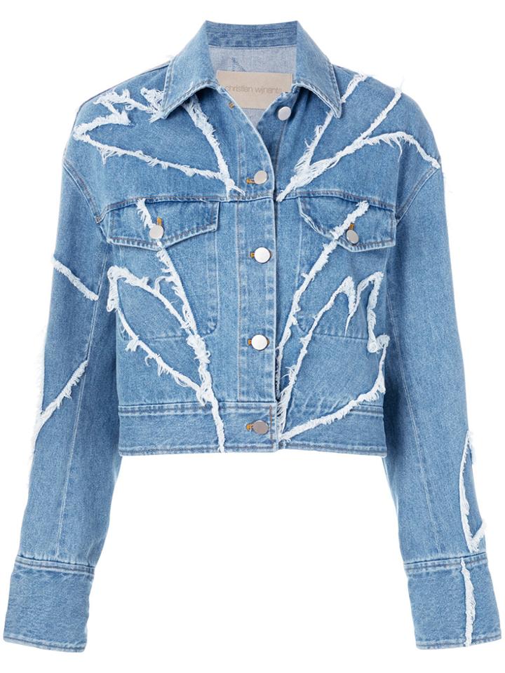 Christian Wijnants Patchwork Denim Jacket - Blue