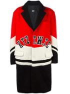 Ktz Logo Patch Coat, Men's, Size: Medium, Red, Wool
