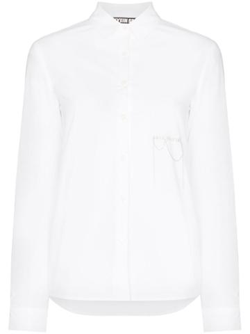 Hyein Seo Embroidered Chain-embellished Shirt - White