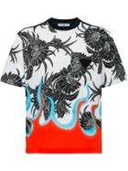Prada Dahlia And Flame Print T-shirt - White