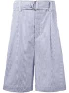 3.1 Phillip Lim Striped Shorts, Men's, Size: 32, Blue, Cotton