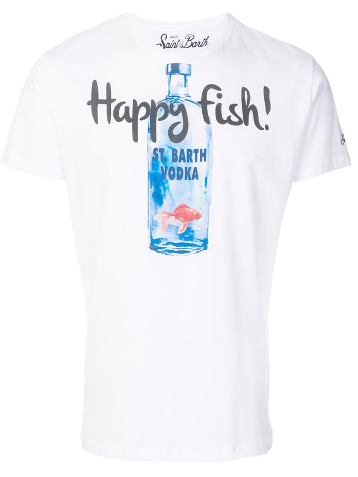 Mc2 Saint Barth Happy Fish Graphic Print T-shirt - White