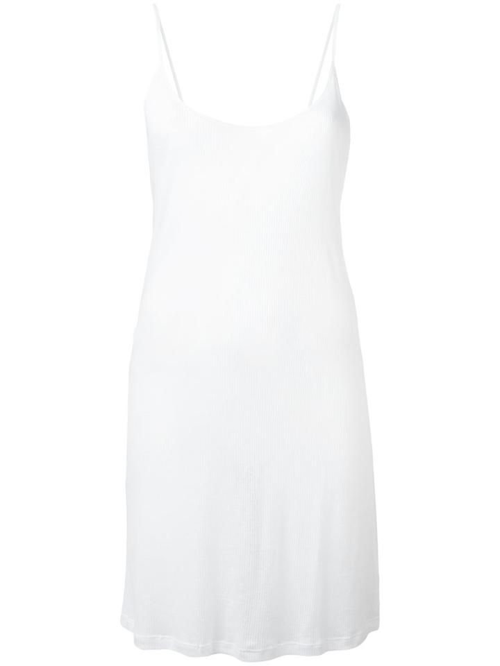 Ann Demeulemeester Elongated Ribbed Cami, Women's, Size: 36, White, Lyocell/cotton