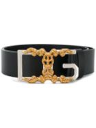 Dolce & Gabbana Monogram Buckle Belt - Black