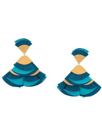 Katerina Makriyianni Rose Earrings - Blue