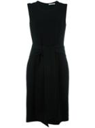 Givenchy Wrap-effect Shift Dress, Women's, Size: 40, Black, Viscose/spandex/elastane/silk/acetate